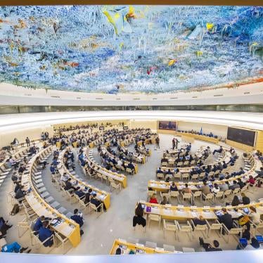 Delegates attend the opening day of the 50th session of the United Nations Human Rights Council.