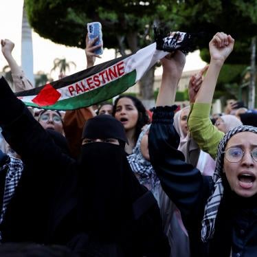 Students of Cairo University demonstrate in support of Palestinians amid the ongoing conflict between Israel and Hamas, Cairo, Egypt, October 18, 2023. 