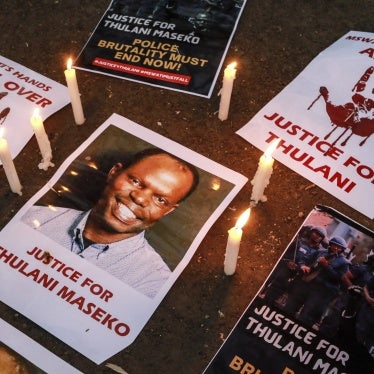 A vigil decrying the assassination of Eswatini Human Rights Lawyer Thulani Maseko in Nakuru Town, Kenya, January 30, 2023.