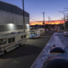 Dusk falls on seven vehicular homes at Eighth and Harrison streets in Berkeley’s Gilman District. For over a year, a vehicular community called Friends on Wheels has found refuge at this intersection, living together for safety and companionship. While searching for safe parking spots and the amenities of everyday life, vehicular residents met and banded together at the Berkeley Marina. But as the community of vehicle dwellers grew, their risk of being towed and receiving further citations forced people to leave. Vehicle residents had to find another safe place to settle, and so they found a resting spot on the industrialized streets of West Berkeley.