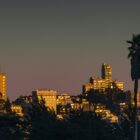 A view of tall buildings in San Francisco's Marina district, with a palm tree in the foreground. California tenants facing COVID-19 hardships must request rent and utility assistance before the end of March, when the state will stop accepting applications for rent relief.