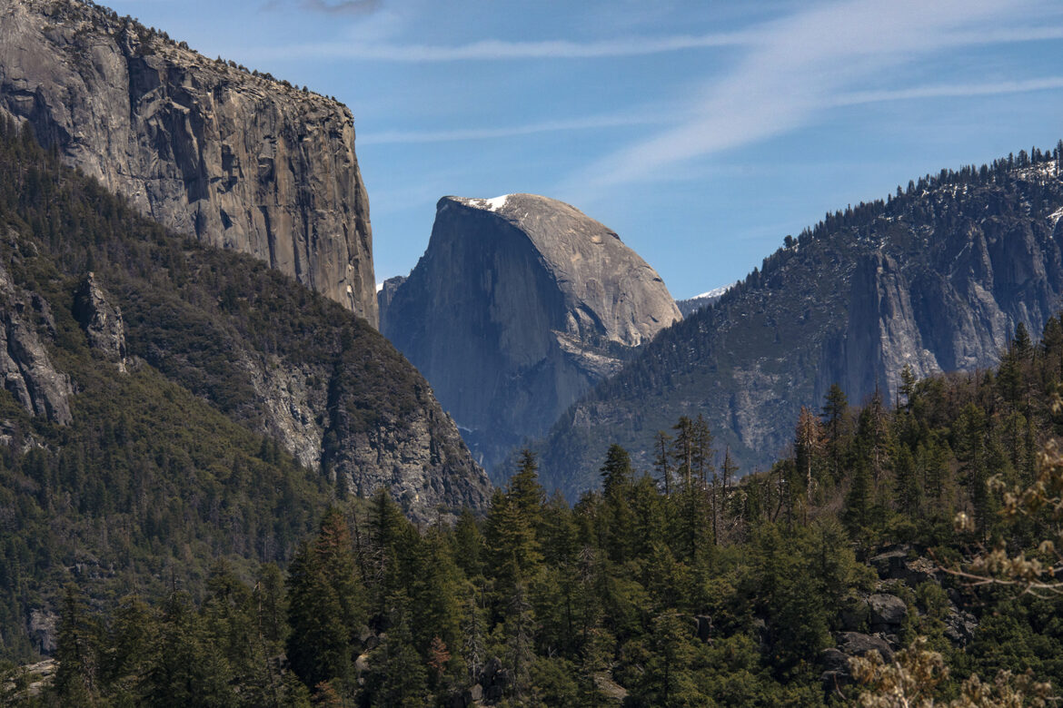 Half Dome was originally called “Tis-sa-ack,” meaning “Cleft Rock” in the language of the Ahwahnechee People, one of the seven tribes that lived in Yosemite. John Muir referred to the iconic monolith by its native name and Half Dome interchangeably. The mountain is prominently visible from Highway 120, a road leading up to the Hetch Hetchy Reservoir.